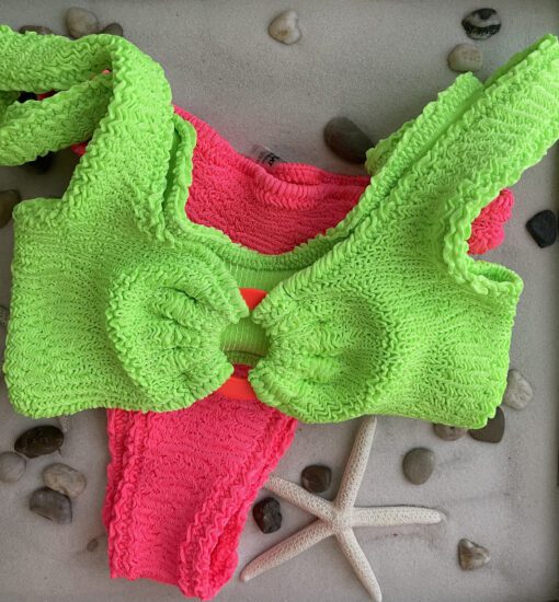 BETTY Lime / Rosa corallo